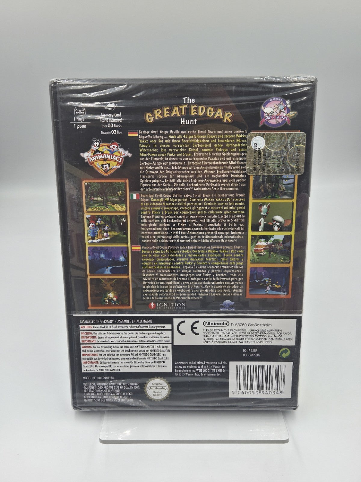 Nintendo GameCube Spiel Animaniacs The Great Edgar Hunt EUR Sealed Neu NEW