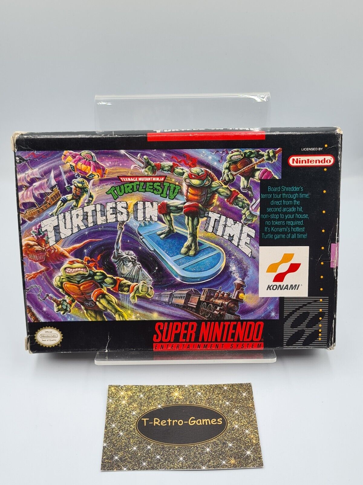 SNES Super Nintendo Turtles in Time mit OVP und Anleitung NTSC-USA - T-Retro-Games 
