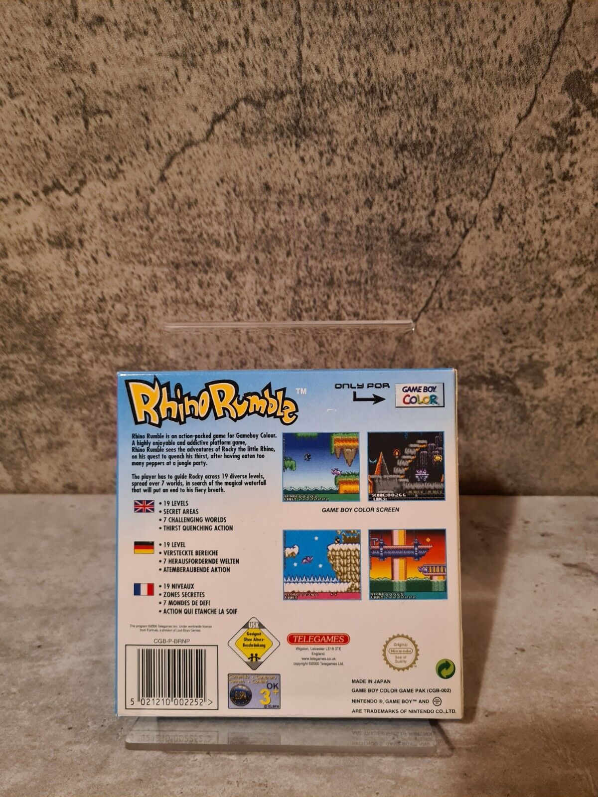 Game Boy Color Rhino Rumble EUR New Old Stock Unused - T-Retro-Games 