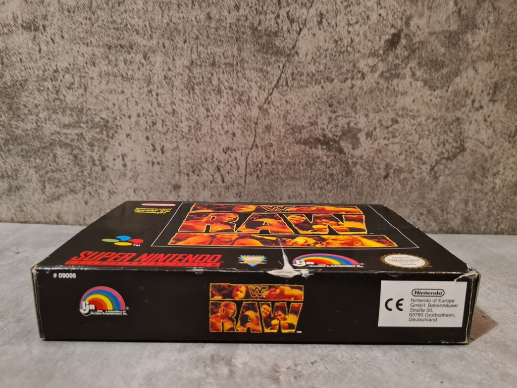 SNES Super Nintendo WWF Raw mit OVP und Anleitung EUR - T-Retro-Games 