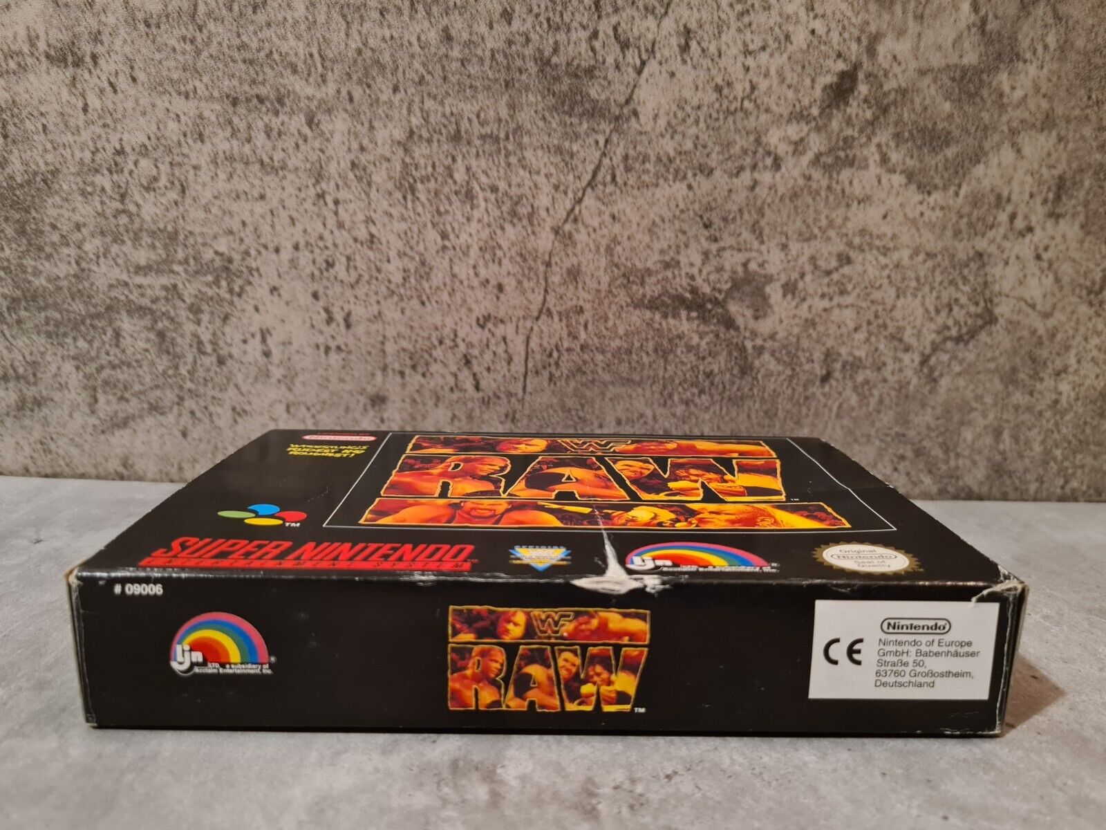 SNES Super Nintendo WWF Raw mit OVP und Anleitung EUR - T-Retro-Games 