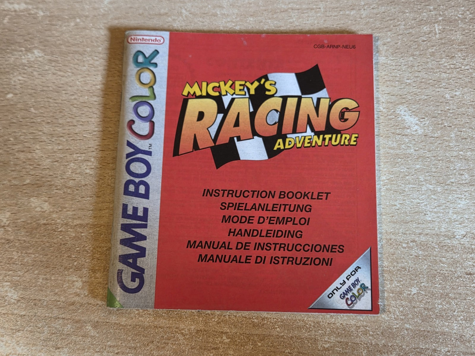 Nintendo Game Boy Color Spielanleitung Mickey's Racing Adventure EUR