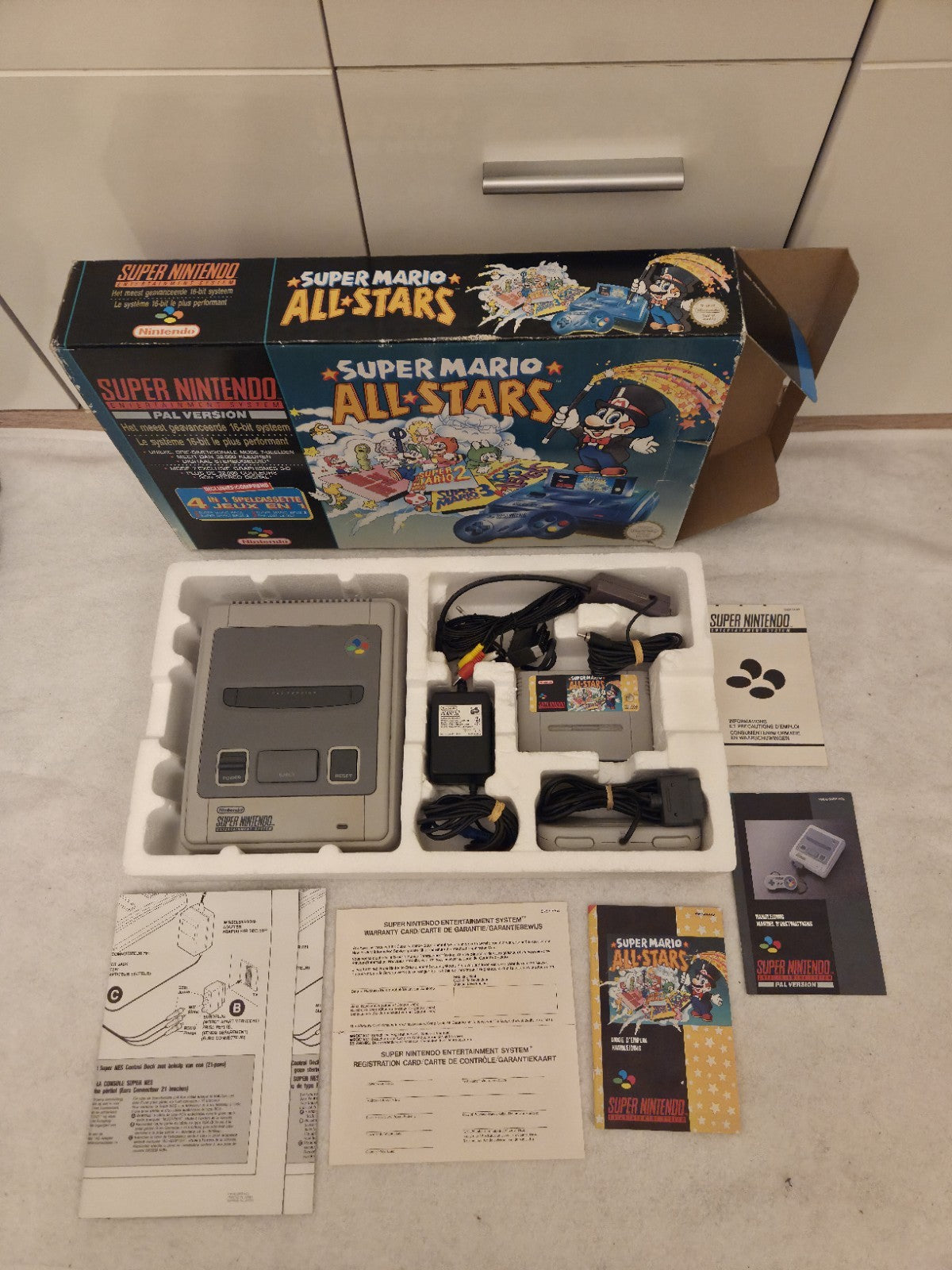 SNES Super Nintendo Super Mario Allstars Konsole Console FAH OVP