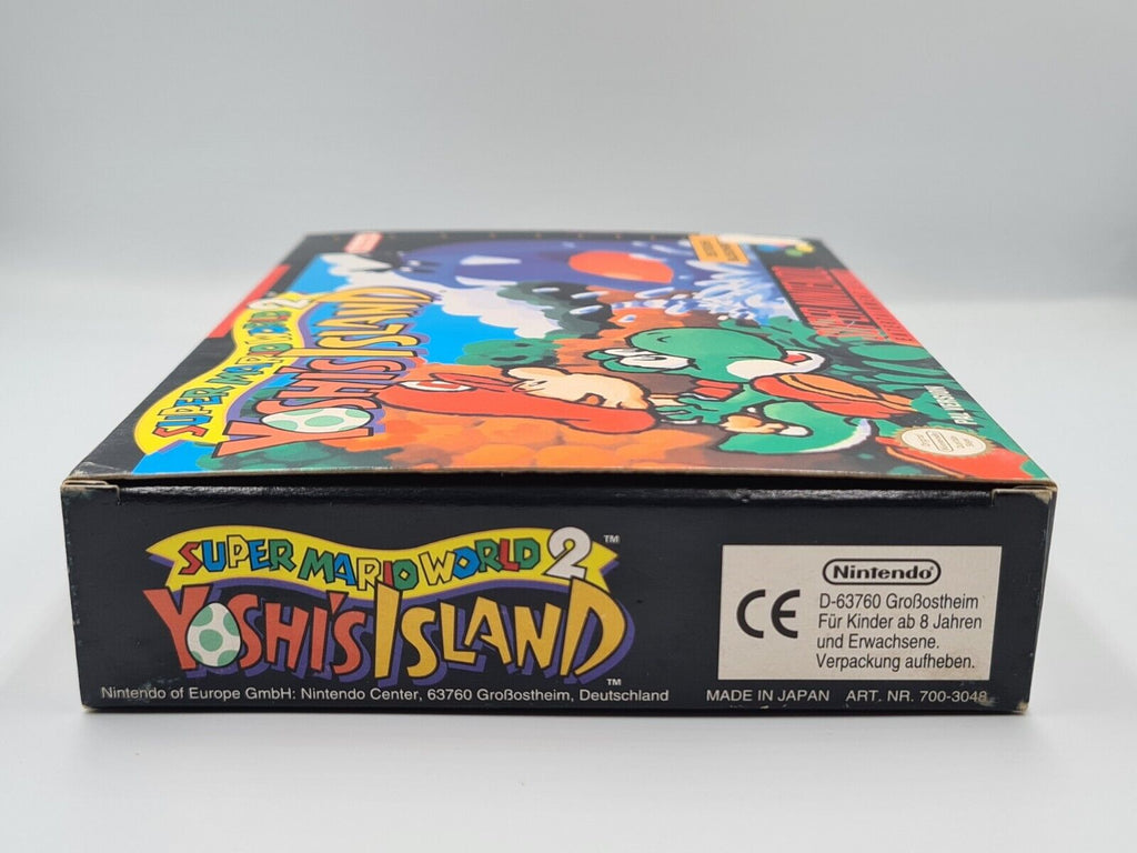 SNES Super Nintendo Super Mario World 2: Yoshi's Island mit OVP + Anleitung NOE - T-Retro-Games 