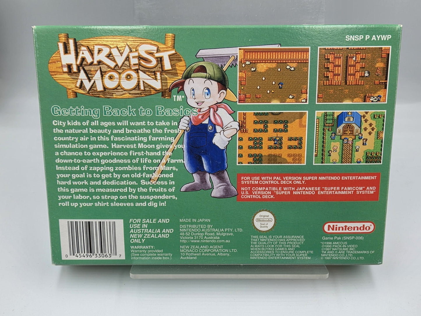 SNES Super Nintendo Harvest Moon mit OVP und Anleitung AUS
