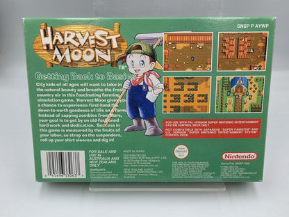 SNES Super Nintendo Harvest Moon mit OVP und Anleitung AUS
