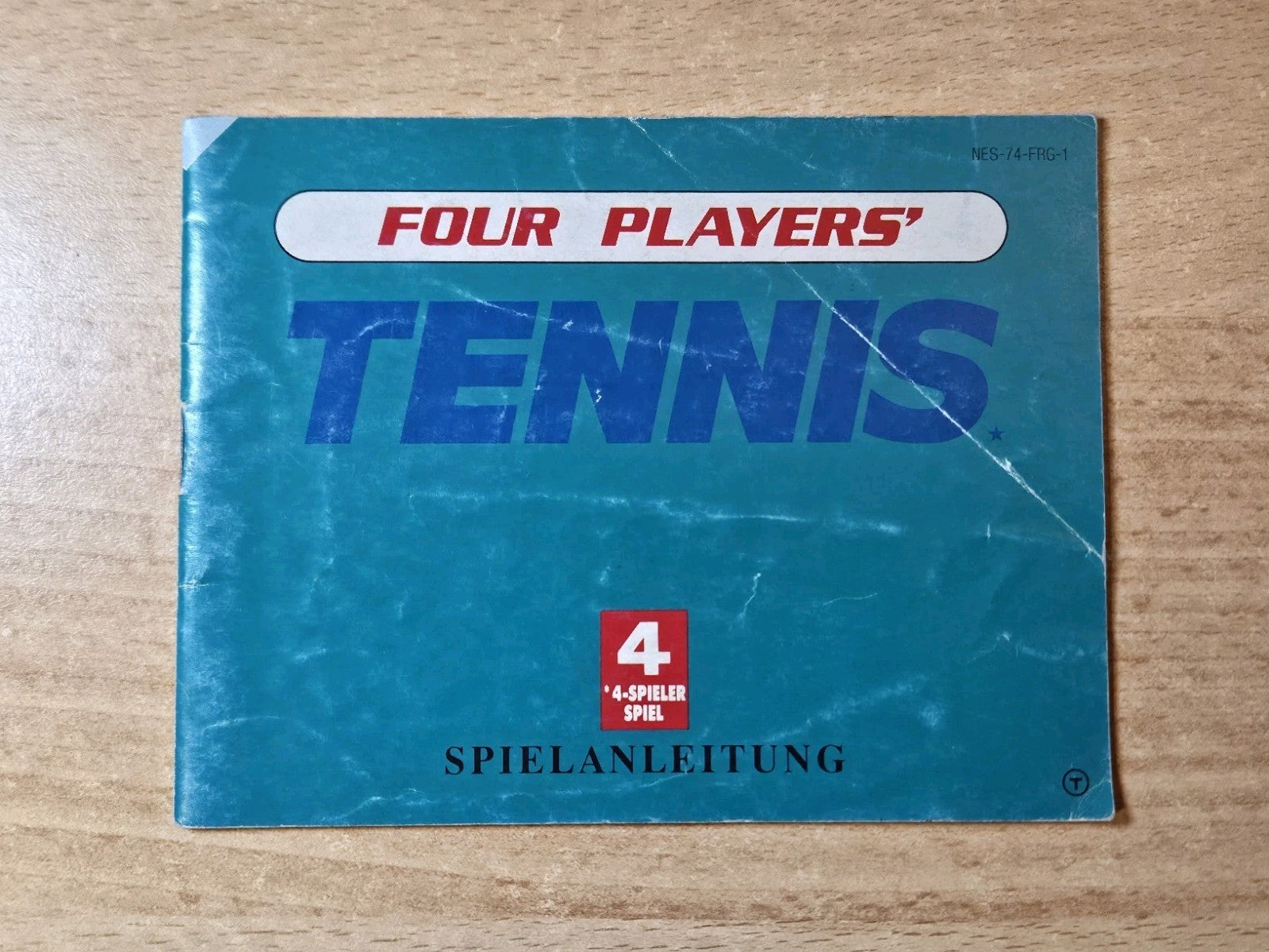NES Four Players Tennis Spielanleitung Instruction Booklet FRG