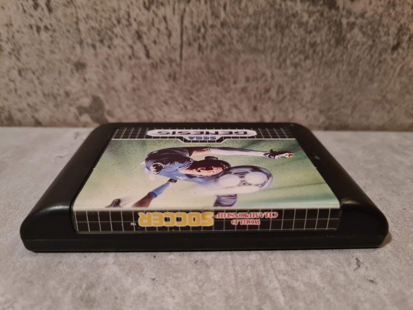 Sega Genesis Spiel World Championship Soccer mit OVP und Anleitung USA - T-Retro-Games 