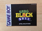 Nintendo Game Boy Classic Kirby's Block Ball Spielanleitung NOE