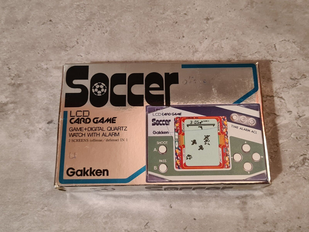 LCD Card Game Soccer Gakken OVP - T-Retro-Games 