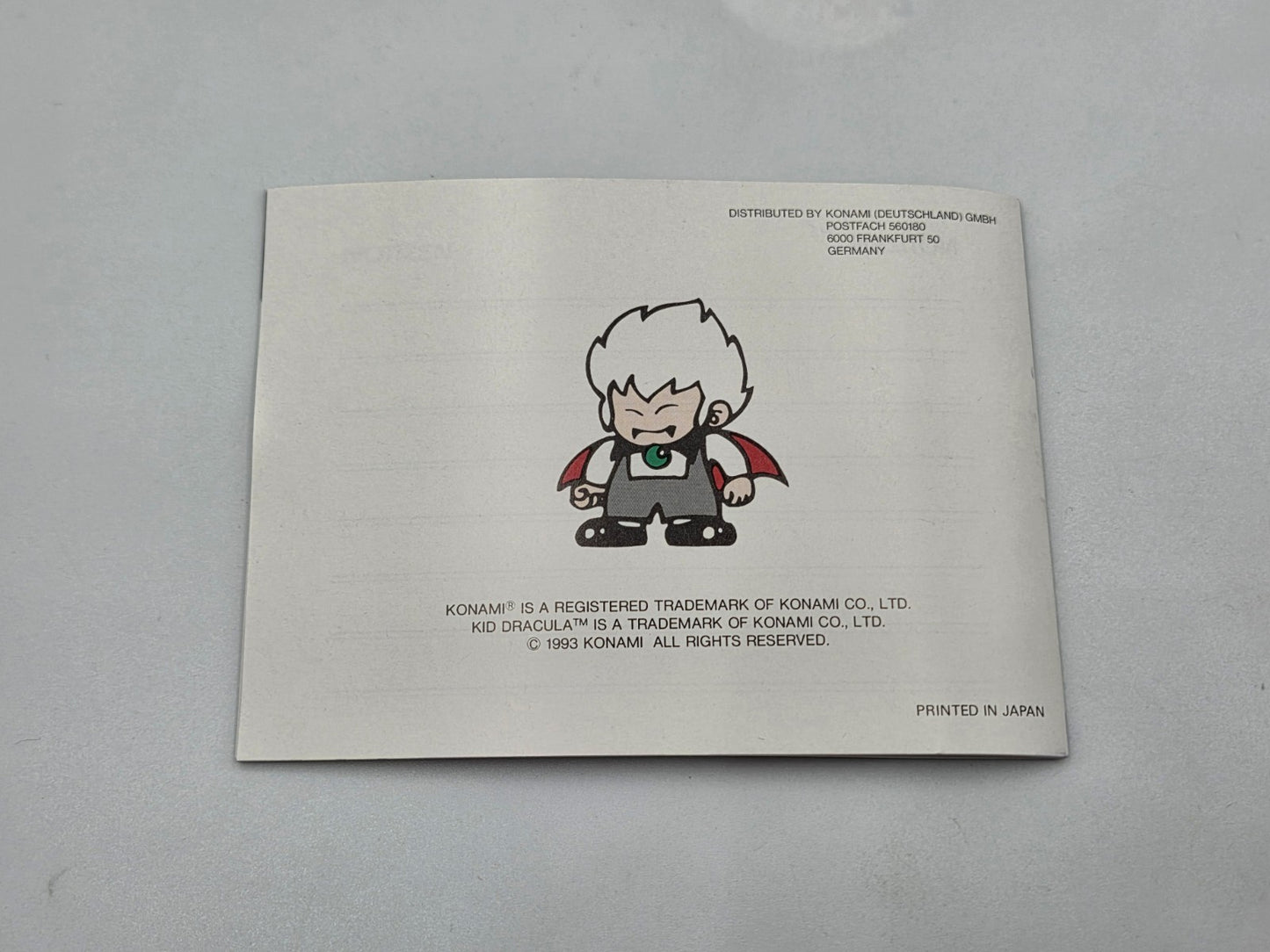 Nintendo Game Boy Classic Spiel Kid Dracula mit OVP und Anleitung NOE