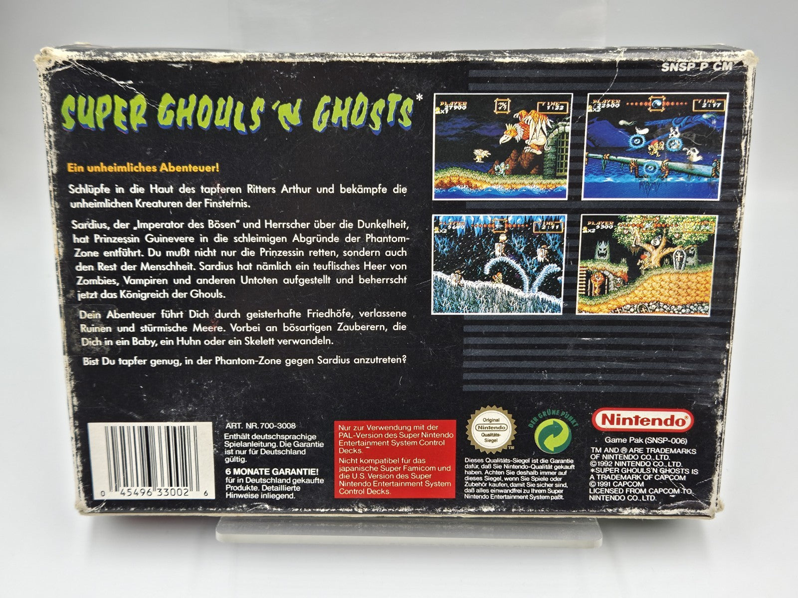 SNES Super Nintendo Spiel Super Ghouls 'N Ghosts  mit OVP und Anleitung NOE