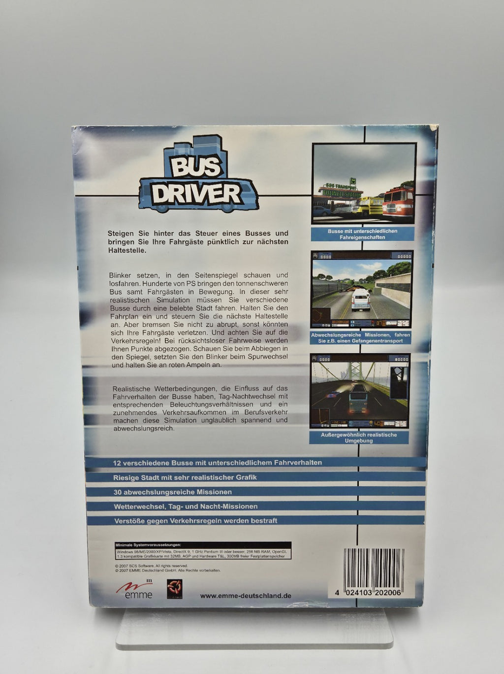 PC-CD Rom Spiel Bus Driver Pappschuber