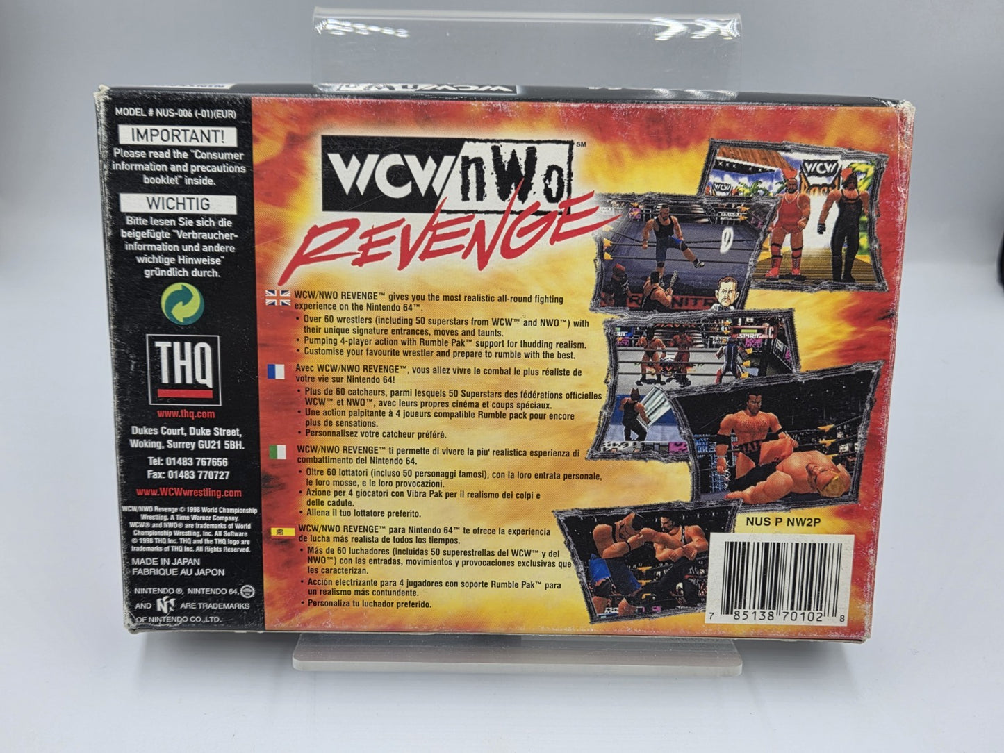 N64 Nintendo 64 WCW/NWO Revenge mit OVP und Anleitung EUR