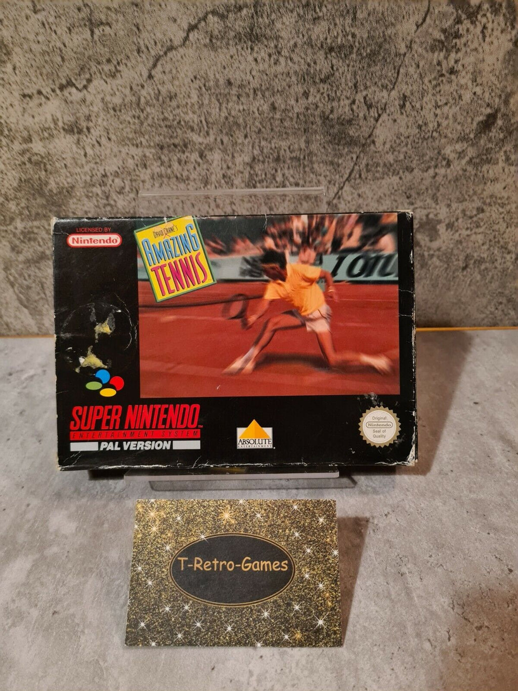 SNES Super Nintendo David Crane's Amazing Tennis mit OVP und Anleitung UKV - T-Retro-Games 