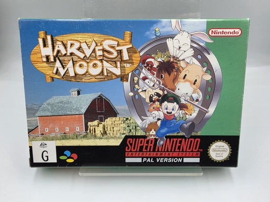 SNES Super Nintendo Harvest Moon mit OVP und Anleitung AUS