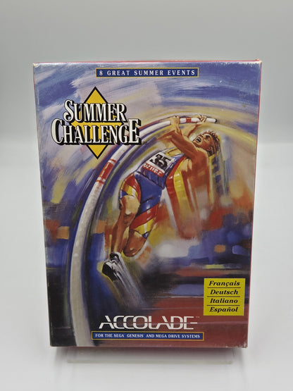 Sega Mega Drive Spiel Summer Challenge mit OVP und Anleitung Multilingual 
