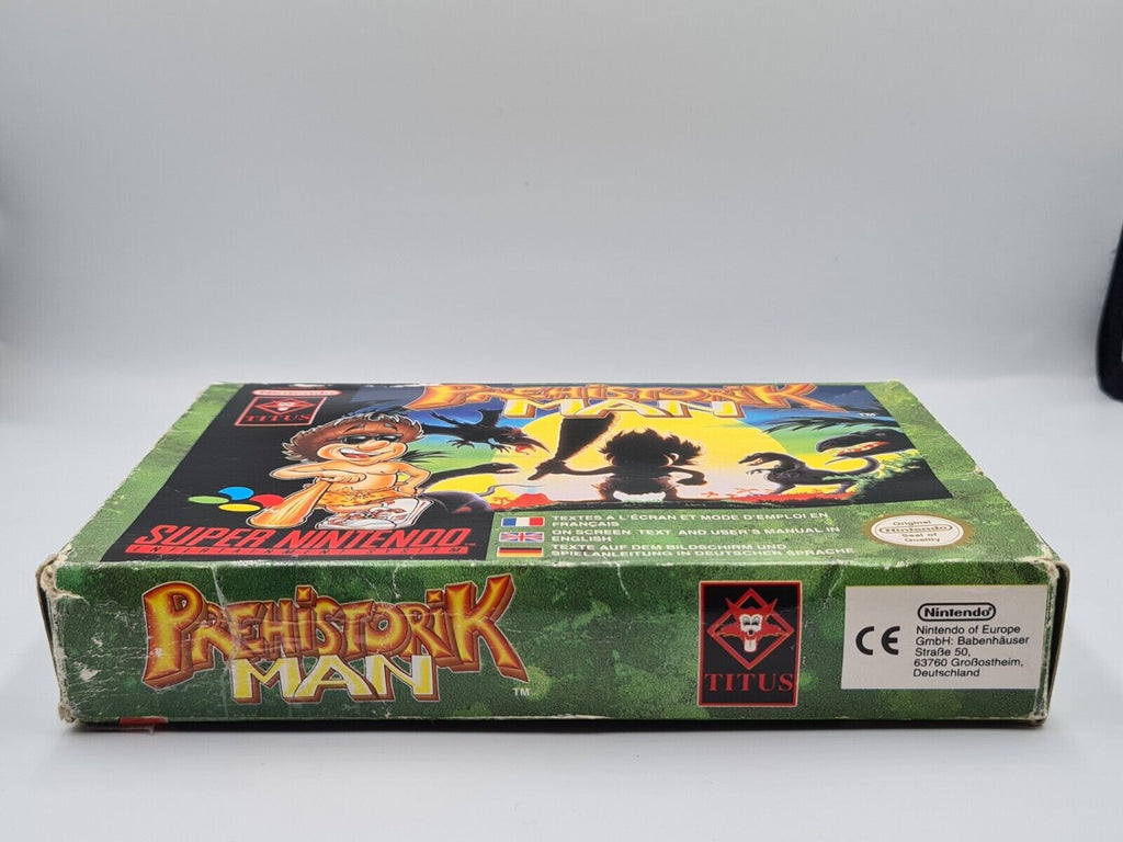 SNES Super Nintendo Prehistorik Man mit OVP und Anleitung EUR - T-Retro-Games 