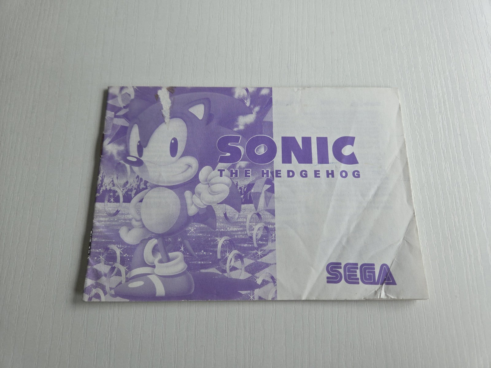 Sega Mega Drive Sonic The Hedgehog Instruction Booklet Spielanleitung