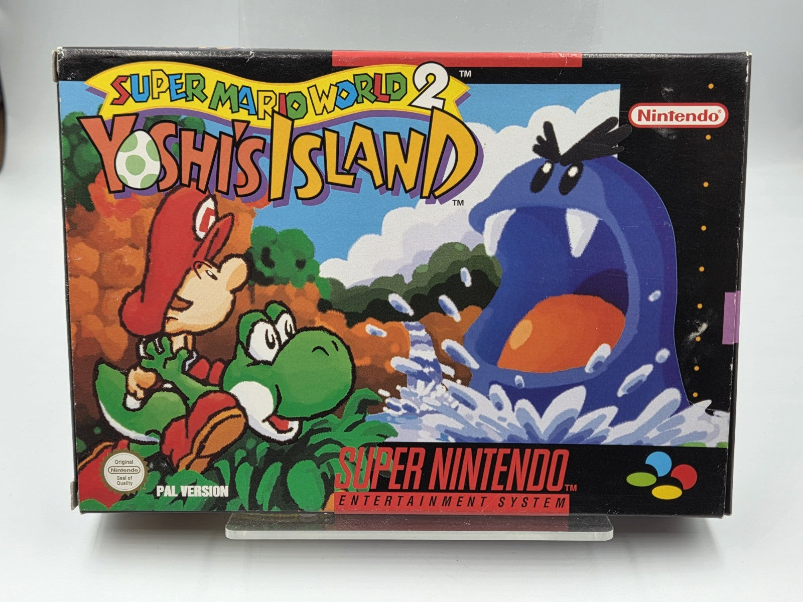SNES Super Nintendo Super Mario World 2: Yoshi's Island mit OVP + Anleitung FRG