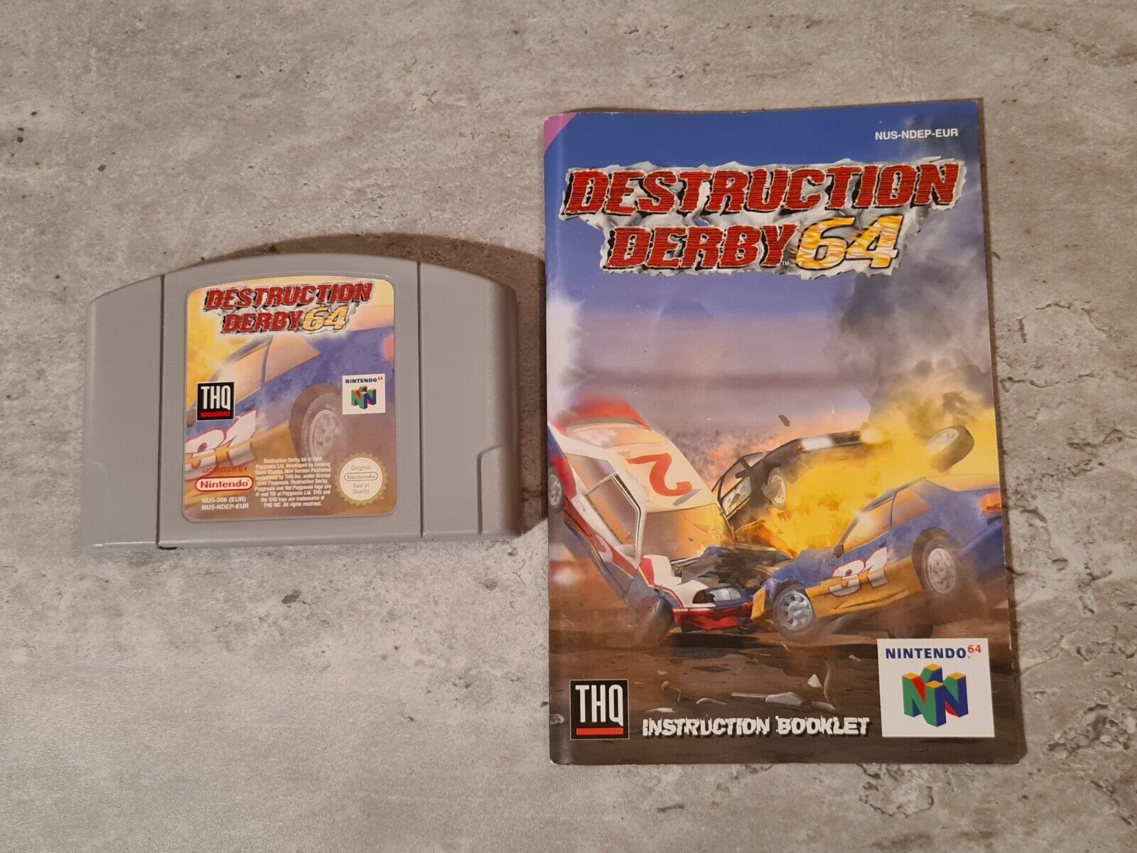 N64 Nintendo 64 Destruction Derby 64 mit OVP und Anleitung EUR - T-Retro-Games 