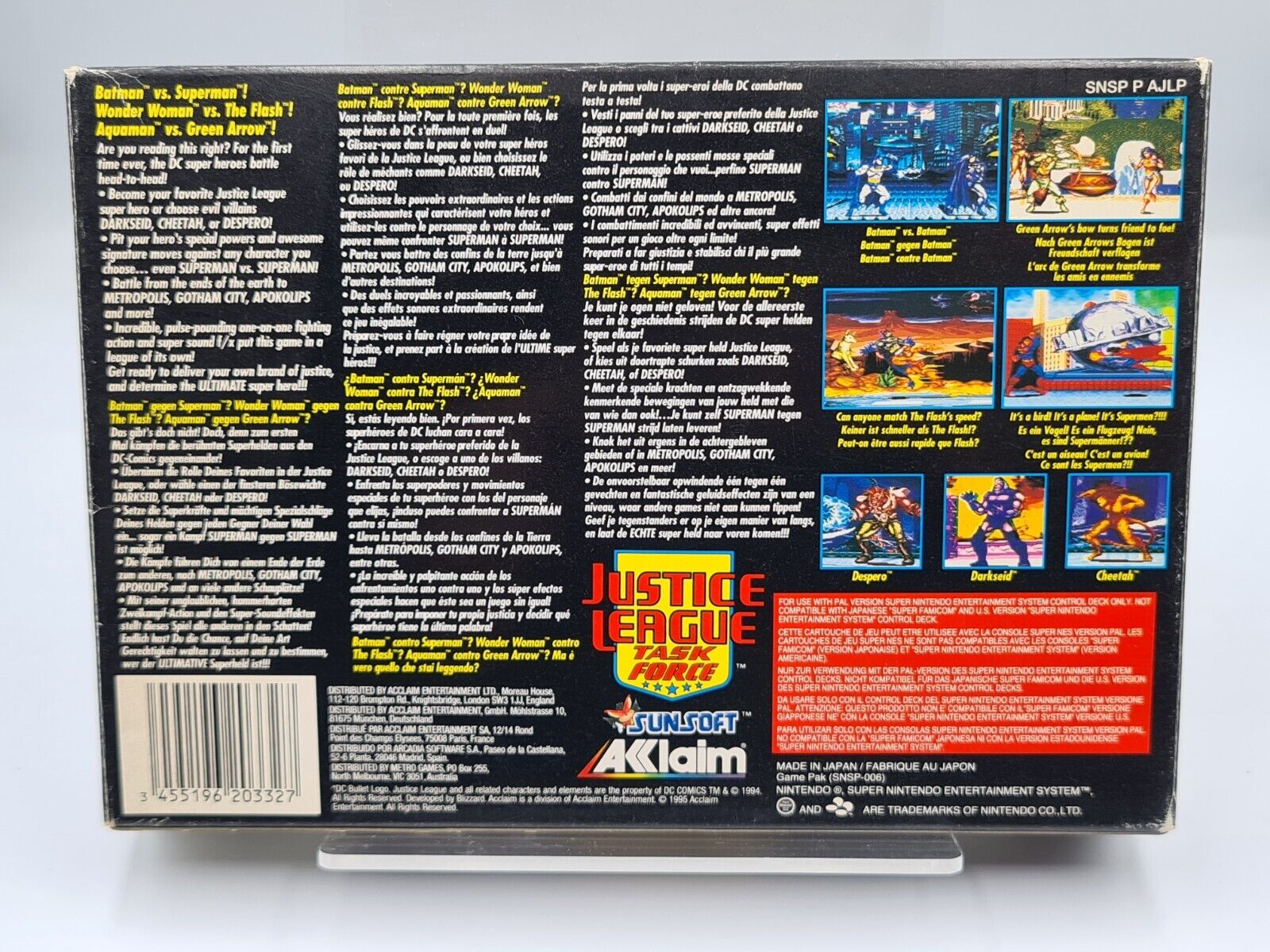 SNES Super Nintendo Justice League Task Force mit OVP und Anleitung EUR - T-Retro-Games 