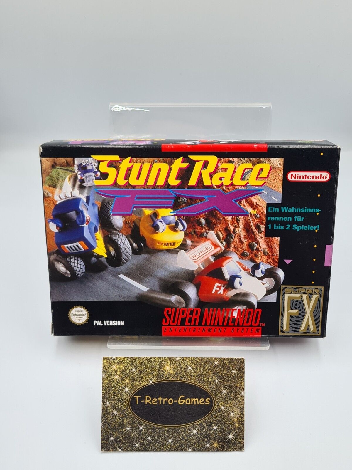 SNES Super Nintendo Stunt Race FX mit OVP und Anleitung NOE - T-Retro-Games 