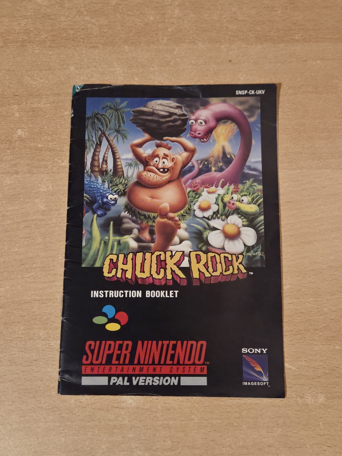 SNES Chuck Rock Spielanleitung Instruction Booklet UKV