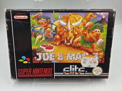SNES Super Nintendo Spiel Joe & Mac 3 mit OVP und Anleitung EUR