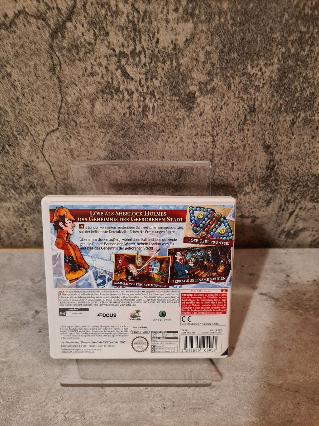Nintendo 3DS Sherlock Holmes Geheimnis der gefrorenen Stadt OVP + Anleitung GER - T-Retro-Games 