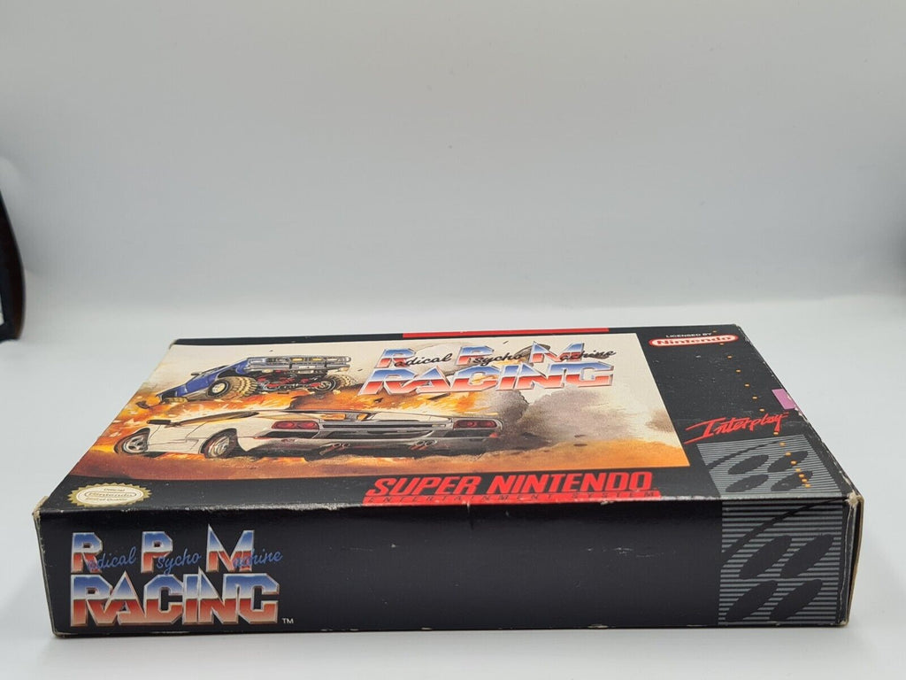 SNES Super Nintendo Radical Psycho Machine Racing mit OVP und Anleitung NTSC-USA - T-Retro-Games 