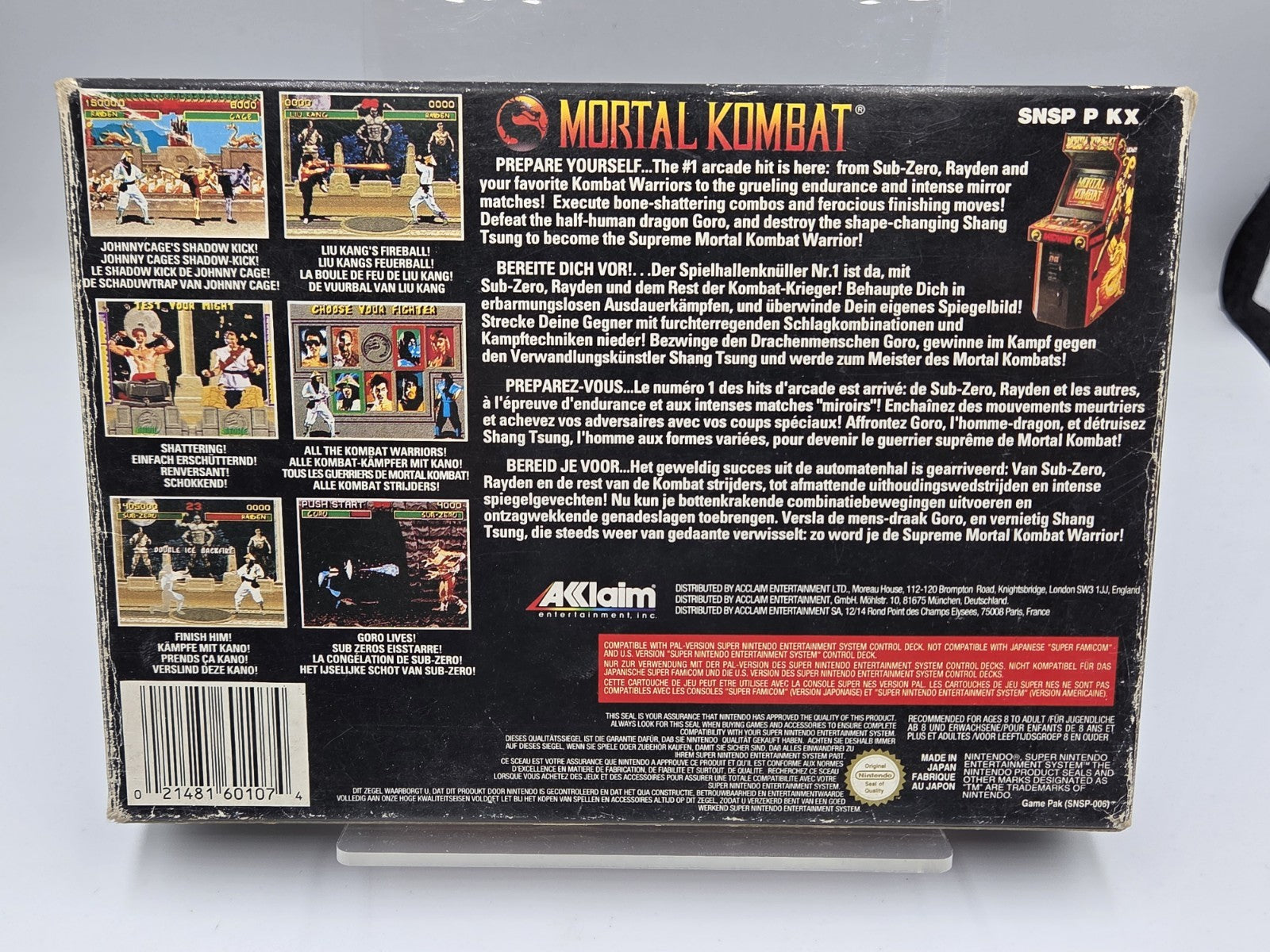 SNES Super Nintendo Mortal Kombat mit OVP und Anleitung EUR - T-Retro-Games 