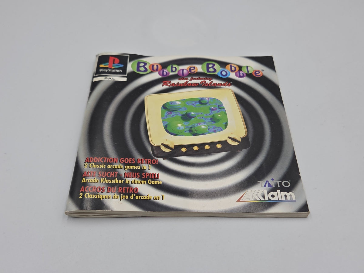 PS1 Spiel Bubble Bobble also featuring Rainbow Islands mit OVP und Anleitung 