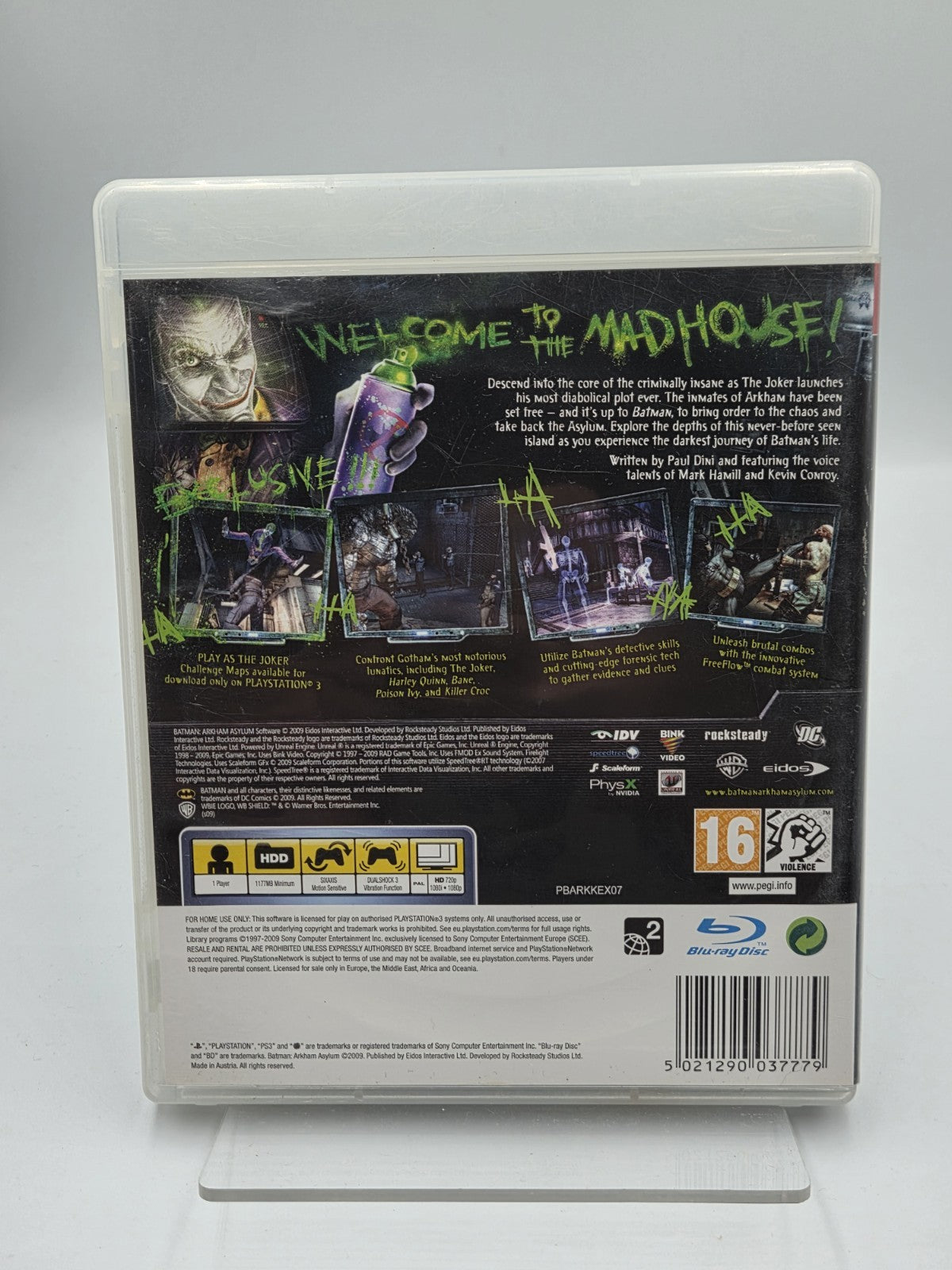 PS3 Playstation 3 Spiel Batman Arkham Asylum mit OVP + Anleitung Englisch