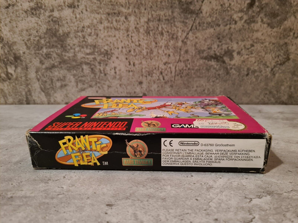 SNES Super Nintendo Frantic Flea mit OVP und Anleitung EUR - T-Retro-Games 