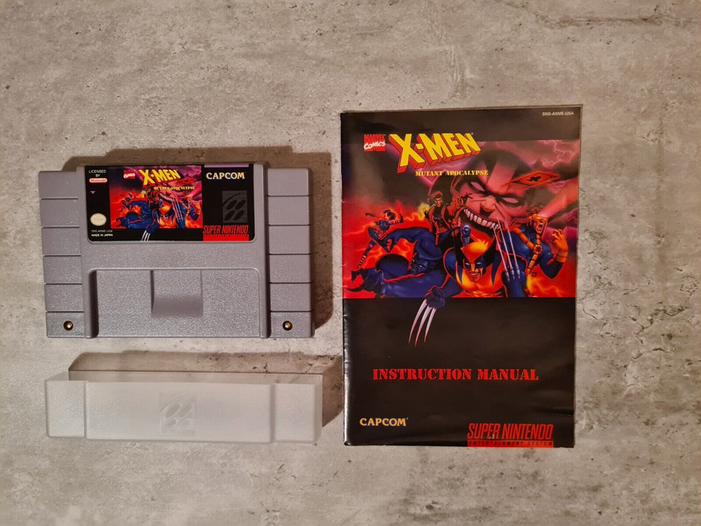 SNES Super Nintendo X-Men Mutant Apocalypse mit OVP und Anleitung NTSC-USA - T-Retro-Games 