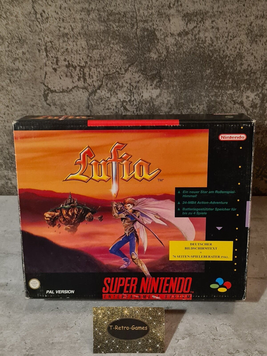 SNES Super Nintendo Lufia mit OVP und Spieleberater NOE Big Box - T-Retro-Games 
