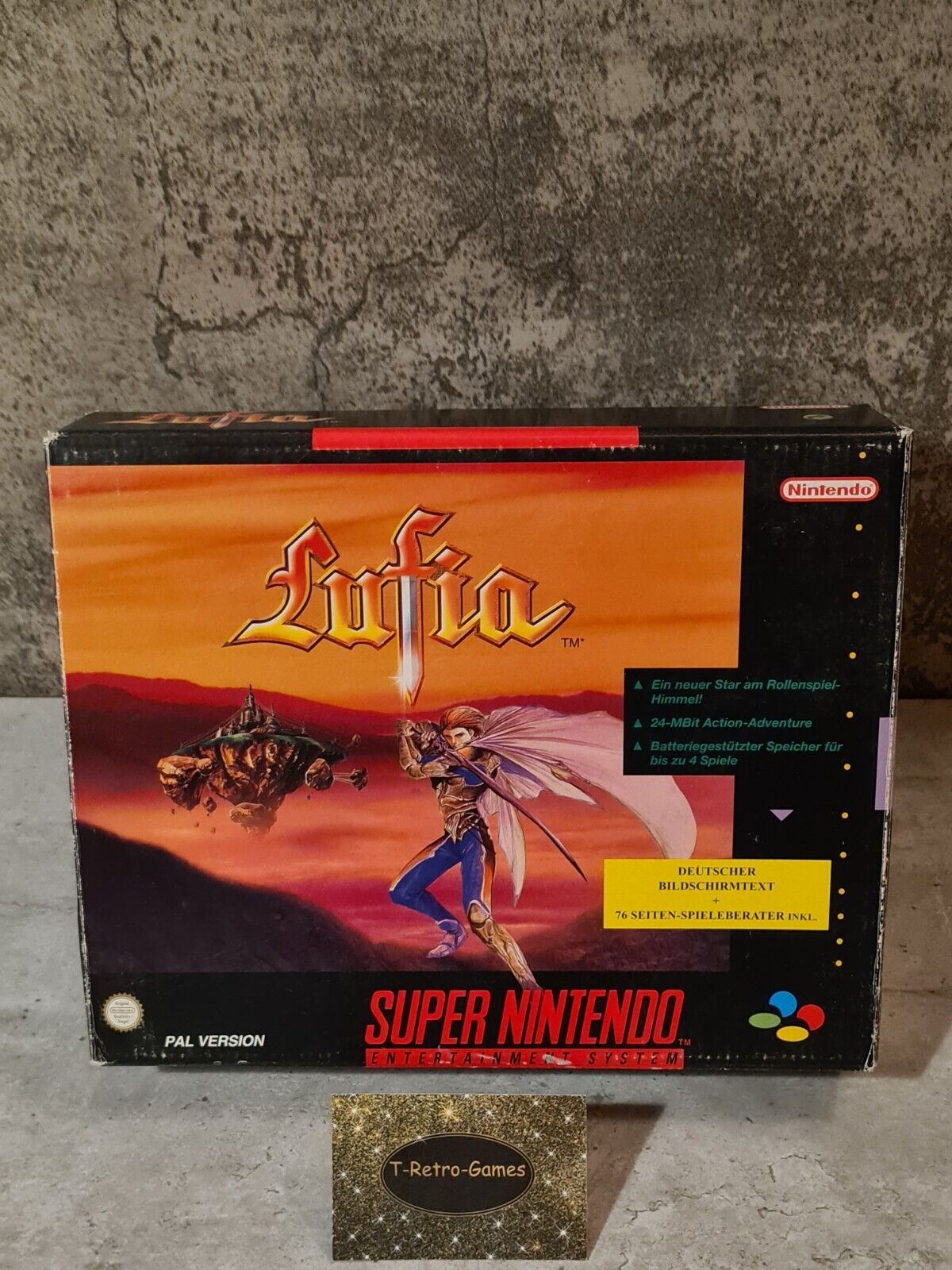 SNES Super Nintendo Lufia mit OVP und Spieleberater NOE Big Box - T-Retro-Games 