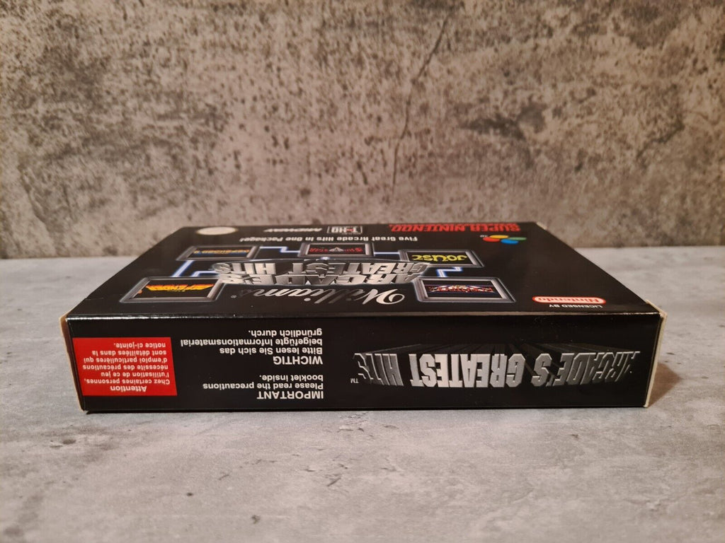 SNES Super Nintendo Williams Arcades Greatest Hits mit OVP und Anleitung EUR - T-Retro-Games 