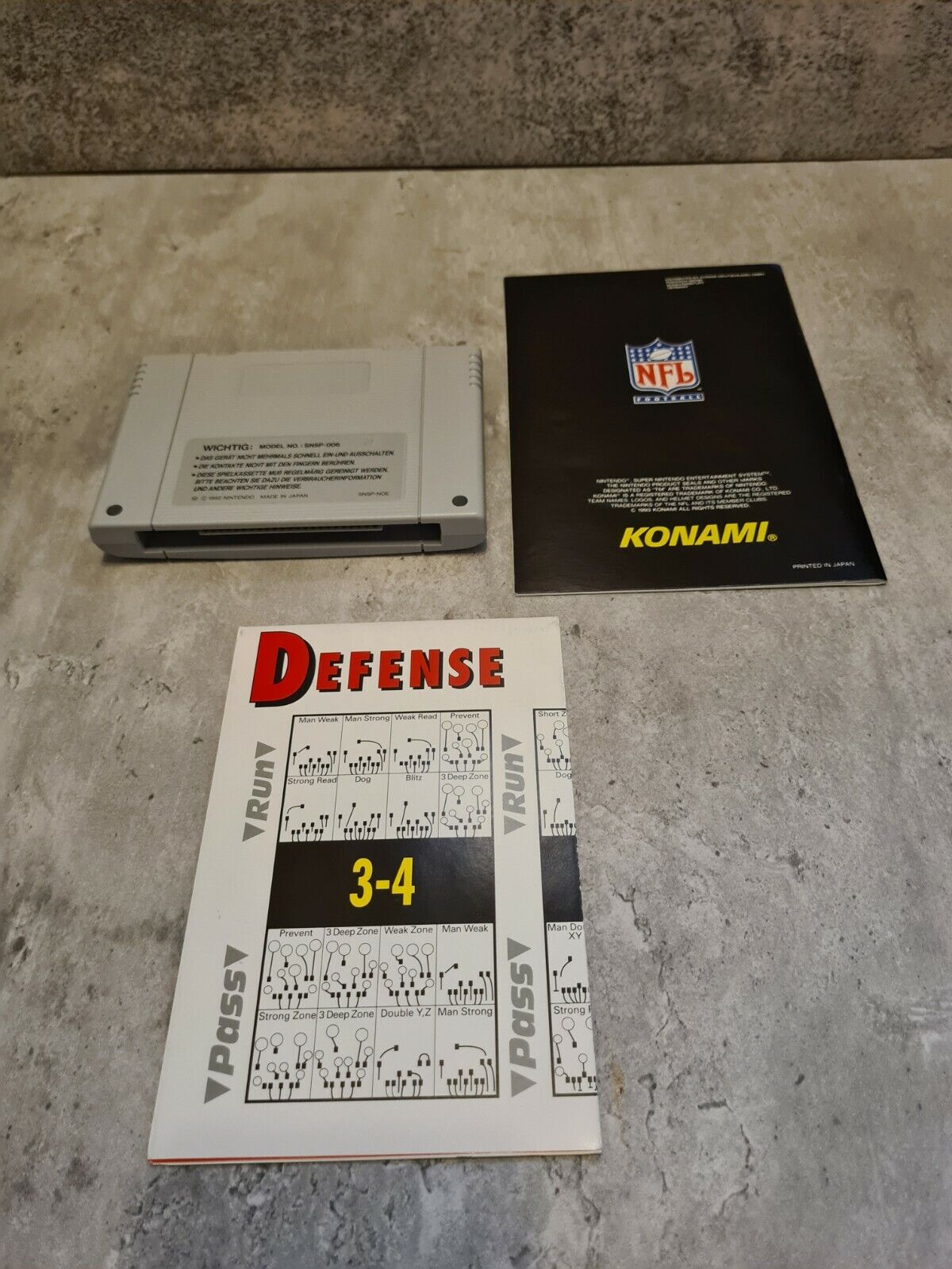 SNES Super Nintendo NFL Football mit OVP und Anleitung + Playbook NOE - T-Retro-Games 