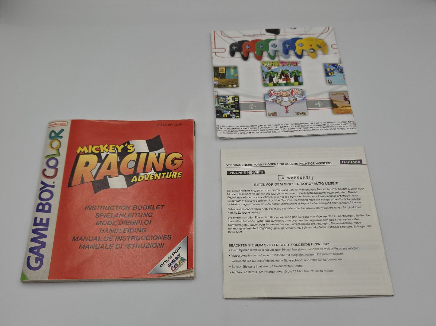 Nintendo Game Boy Color Mickey's Racing Adventure mit OVP und Anleitung EUR