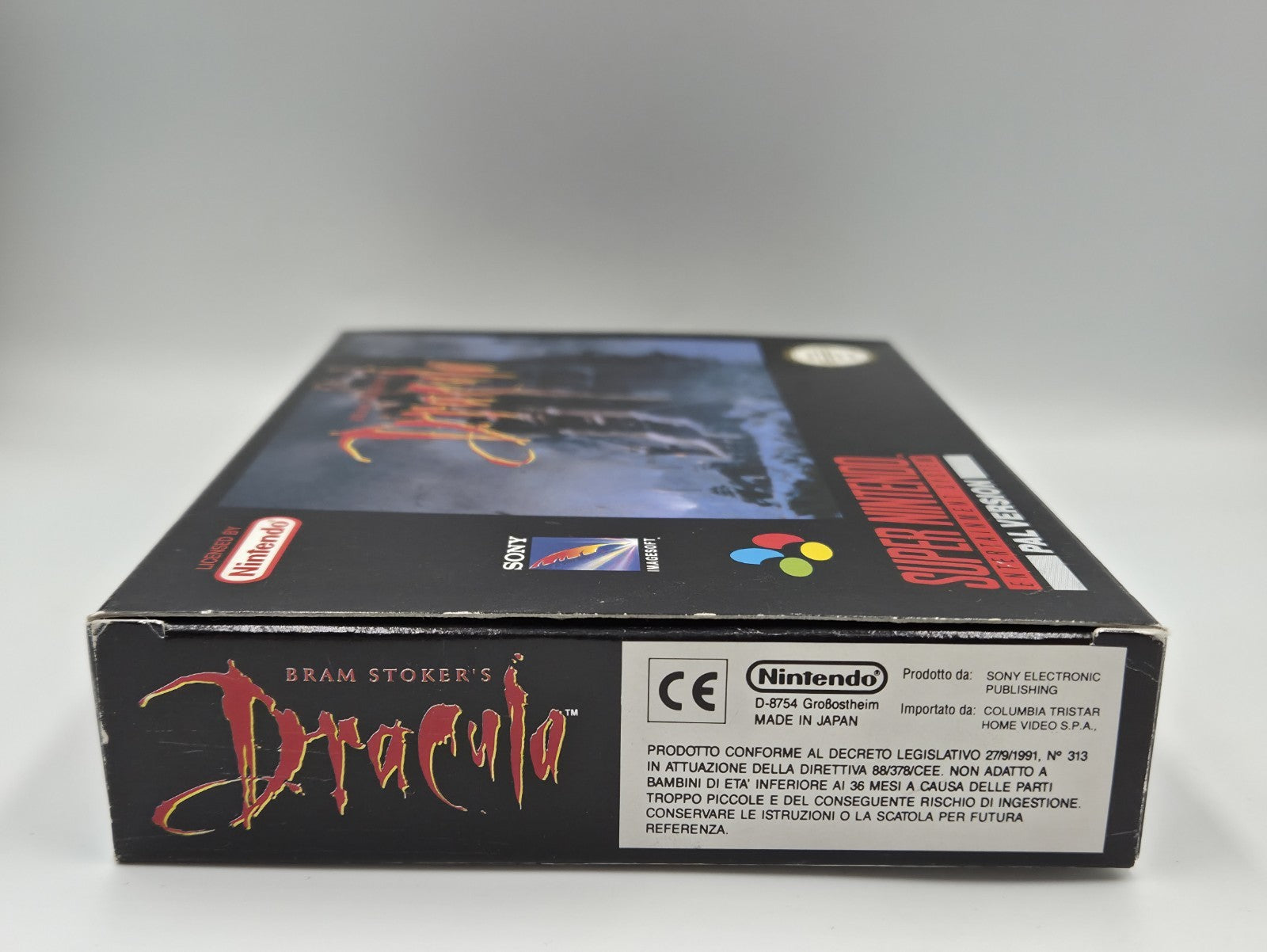 SNES Super Nintendo Spiel Bam Stoker's Dracula mit OVP und Anleitung ITA