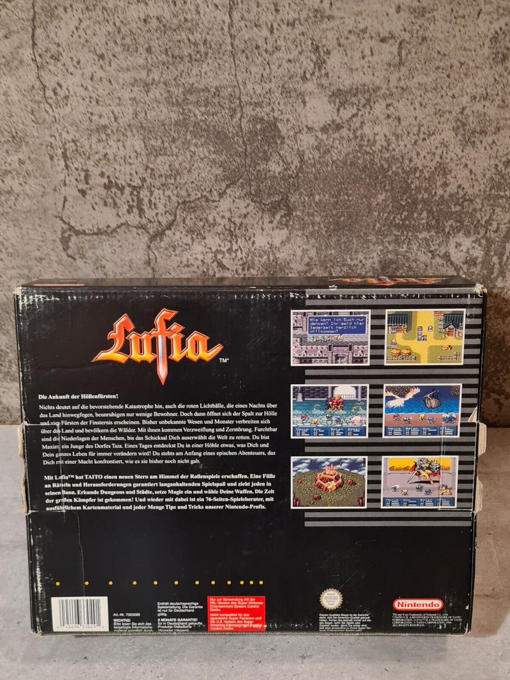 SNES Super Nintendo Lufia mit OVP und Spieleberater NOE Big Box - T-Retro-Games 