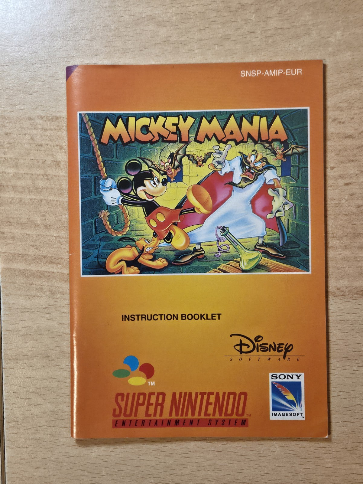 SNES Super Nintendo Mickey Mania Spielanleitung Instruction Booklet EUR