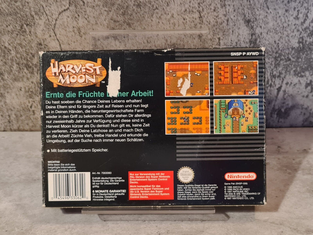 SNES Super Nintendo Harvest Moon mit OVP und Anleitung NOE - T-Retro-Games 