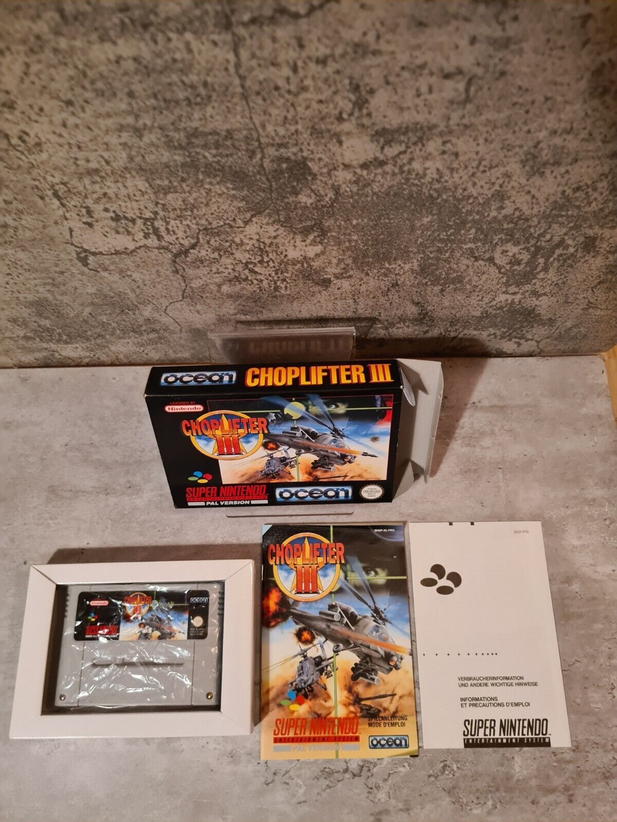 SNES Super Nintendo Choplifter III mit OVP und Anleitung FRG - T-Retro-Games 