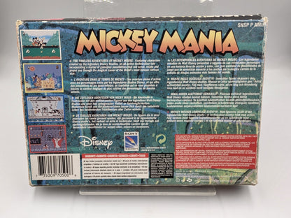 SNES Super Nintendo Mickey Mania mit OVP und Anleitung EUR