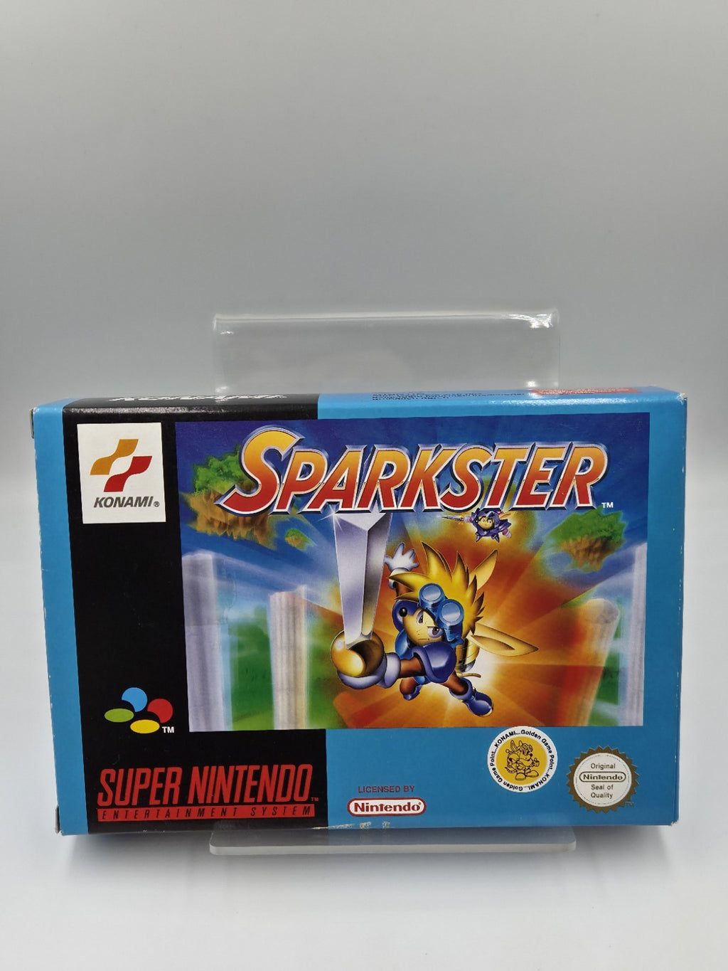 SNES Super Nintendo Spiel Sparkster mit OVP und Anleitung EUR