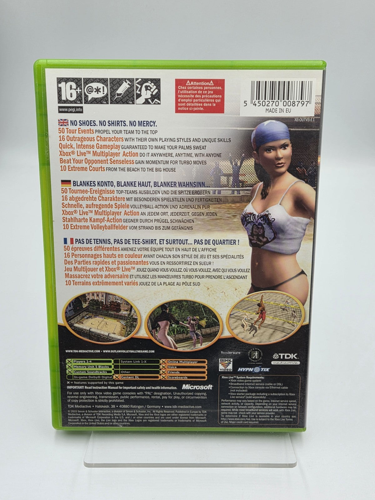 XBOX Spiel Outlaw Volleyball mit OVP und Anleitung Multilingual 