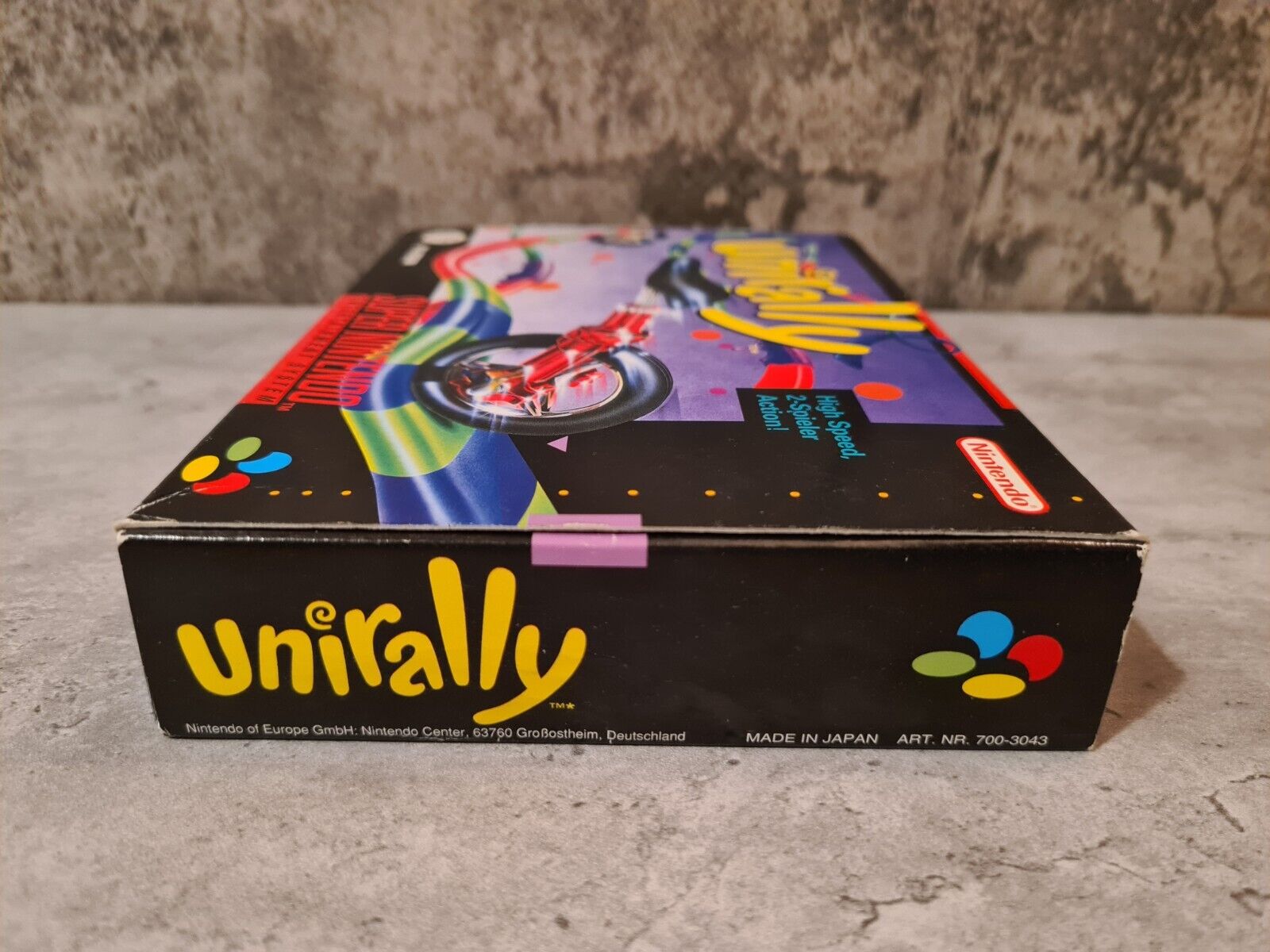 SNES Super Nintendo Unirally mit OVP und Anleitung NOE - T-Retro-Games 